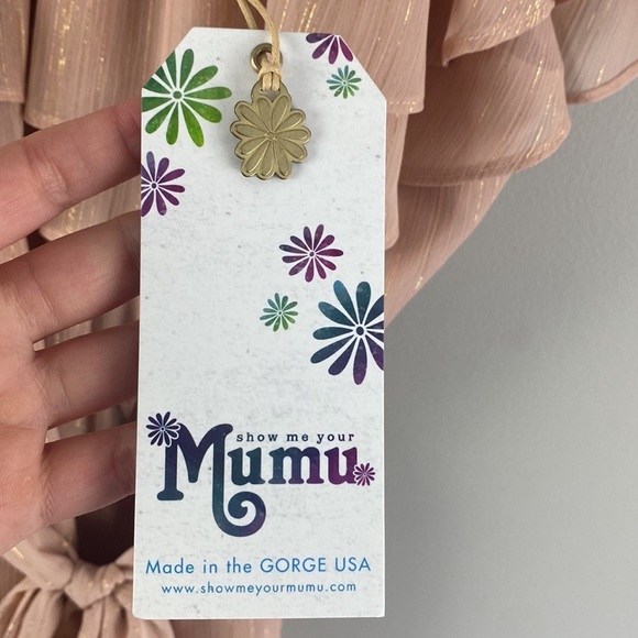 NWT Show Me Your Mumu Rosie Mauve Ruffle Dress Size Large - Picture 11 of 14